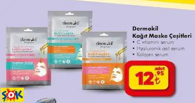DERMOKİL KAĞIT MASKE ÇEŞİTLERİ